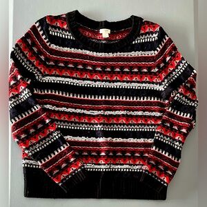 J. Crew Factory Fair Isle Crewneck Sweater. Size S